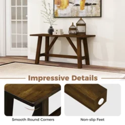 Costway 1/2 PCS Wooden Dining Bench Farmhouse Shoe Bench Entryway Seat With Rubber Wood Frame 17 Costway 1/2 PCS Wooden Dining Bench Farmhouse Shoe Bench Entryway Seat With Rubber Wood Frame -Baxton Studio Shop GUEST a91711b2 c8e2 4925 ac63 365d2cbd7def