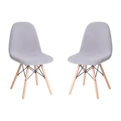 Emma And Oliver Set Of 2 Dorset Series Faux Shearling Accent Chairs With Beechwood Legs For Living Room, Bedroom, Dorm And More -Baxton Studio Shop GUEST a92bad21 fea9 4773 ada3 c8c52e2c2f37