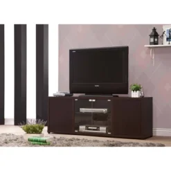 Ames 4 Door TV Stand For TVs Up To 65" Cappuccino Brown - Coaster