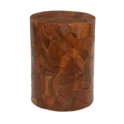 Contemporary Teak Wood Accent Table Dark Brown - Olivia & May -Baxton Studio Shop GUEST a9ef51d8 da0c 494a b19b 265708226ecf