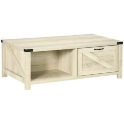 HOMCOM Farmhouse Coffee Table With Storage Drawer And Open Shelf, Rustic Coffee Table For Living Room 16 HOMCOM Farmhouse Coffee Table With Storage Drawer And Open Shelf, Rustic Coffee Table For Living Room -Baxton Studio Shop GUEST aa03092e df28 4a0f a7ae 951c9be19b80