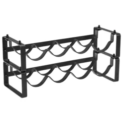 Itopfox Stackable Wine Rack Countertop, Sturdy Freestanding Wine Bottle Holder 2 Tier Tabletop Wine Stand For Pantry Bar Metal Wine Storage Organizer -Baxton Studio Shop GUEST aa2095f3 0896 44b0 99bd 31fcb7a40424