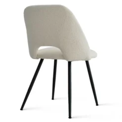 Set Of 4 Edwin Upholstered Faux Shearling Side Chair Black Legs -The Pop Maison -Baxton Studio Shop GUEST aa2a2d4f 730f 460c bbb8 07df9953c65b