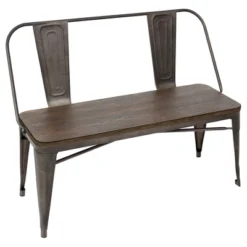 Oregon Industrial Dining/Entryway Bench - Lumisource -Baxton Studio Shop GUEST aa4b0ab8 a464 4f51 9d9d d956a5c70710