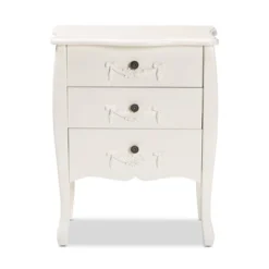 Eliya Wood 3 Drawer Storage Cabinet White - Baxton Studio -Baxton Studio Shop GUEST aa869dc8 430c 4463 8d05 a67ac198c36c