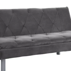 66" Cilliers Sofa Gray Velvet/Chrome Finish - Acme Furniture 7 66" Cilliers Sofa Gray Velvet/Chrome Finish - Acme Furniture -Baxton Studio Shop GUEST aac975f8 e2ad 4a79 bc3b 893a165ef8c8