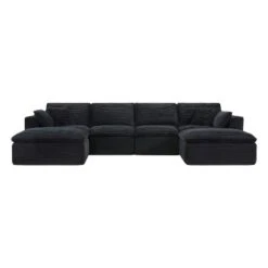 142'' U-Shaped Modular Sectional Sofa, Luxury Fully Compressed Couch With Ottomans & Cloud-Like Cushions - ModernLuxe 18 142'' U-Shaped Modular Sectional Sofa, Luxury Fully Compressed Couch With Ottomans & Cloud-Like Cushions - ModernLuxe -Baxton Studio Shop GUEST aae02dcd 7c32 4947 af43 a1fcf33dcf35
