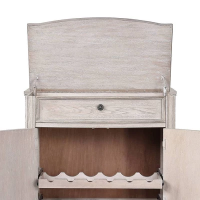 Acme Furniture Wynsor Wine Rack Vintage Bone White Finish 3 Acme Furniture Wynsor Wine Rack Vintage Bone White Finish - Image 3