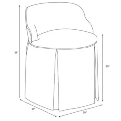 Vanity Chair In Kaleidoscope Floral - Skyline Furniture -Baxton Studio Shop GUEST ab14de4b 1c71 4338 b111 deec507876ba