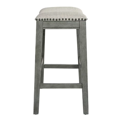 24" Saddle Counter Height Barstool - OSP Home Furnishings 3 24" Saddle Counter Height Barstool - OSP Home Furnishings - Image 3