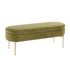48" Chloe Contemporary Upholstered Storage Bench - LumiSource -Baxton Studio Shop GUEST ab2fa37a 3ee9 4463 bdde 4c3dafee14ff