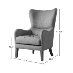 Aria Swoop Upholstered Wing Chair -Baxton Studio Shop GUEST ab50b139 90dc 48bf 9d5c 6420221e993c