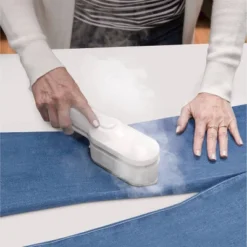 HoMedics Portable 3-in-1 Garment Steamer: Handheld, Vertical Steam, 1050W, 10 Min Steam, 2.5L Tank, 8ft Cord, White -Baxton Studio Shop GUEST ab6f10a0 15a0 4368 999c a06db6075592