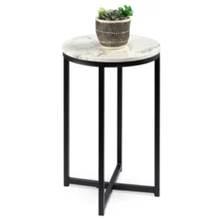 Best Choice Products 16in Faux Marble Modern Round Living Room Accent Side Table W/ Metal Frame 16 Best Choice Products 16in Faux Marble Modern Round Living Room Accent Side Table W/ Metal Frame -Baxton Studio Shop GUEST aba9cc84 05e0 488c ba90 036ac3a4c55a