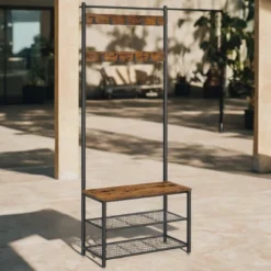 Coat Rack Hall Tree With Shoe Storage Bench Entryway Bench With Shoe Storage For Entryway