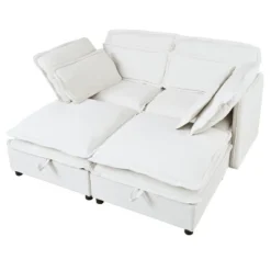 Modern Large U-Shaped Modular Sofa, Freely Combinable 6/4-Seater Sofa Couch With Double-Layer Cushion & Storage Function - ModernLuxe -Baxton Studio Shop GUEST ac4af2e8 2aa1 4d73 8f1f 0102f1fe7ce8