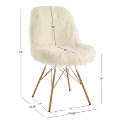 Remy Flokati Chair White - Linon -Baxton Studio Shop GUEST ac7f50b4 2484 4158 9b23 a8863634dfa0