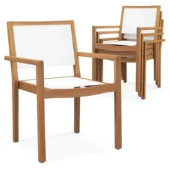 Costway Stackable Dining Chair Set Of 2/4 With Wear-resistant Fabric & Breathable Backrest 19 Costway Stackable Dining Chair Set Of 2/4 With Wear-resistant Fabric & Breathable Backrest -Baxton Studio Shop GUEST acd4c8eb 4a43 44ff a755 4d92cb270fee