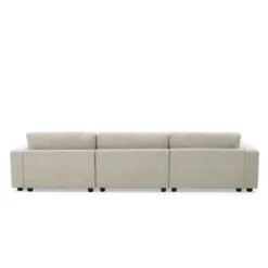 134"W Oversized Corduroy Sectional Sofa, L Shaped Sofa Couch With USB Charging Port, Cup Holder 4B -ModernLuxe -Baxton Studio Shop GUEST acfc61a0 780f 4350 a3c5 0f3a663a7754 1