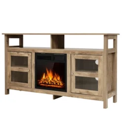 Costway 58'' Fireplace TV Stand W/18'' 1500W Electric Fireplace Up To 65'' Grey -Baxton Studio Shop GUEST ad2303d8 9633 4218 b304 af156fe7d6b9