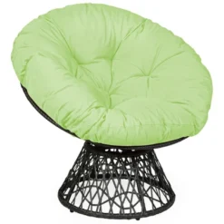 Costway Rattan Papasan Chair Ergonomic Chair 360-degree Swivel Soft Cushion Garden Red BlackGreen -Baxton Studio Shop GUEST ad3d50b1 5ceb 4517 99a2 5e5554cd9c4d