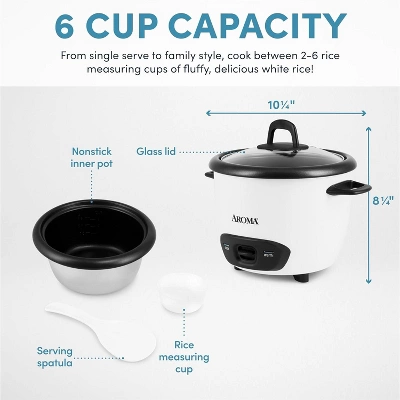 Aroma Housewares 6-Cup (Cooked) (3-Cup UNCOOKED) Restored 4 Aroma Housewares 6-Cup (Cooked) (3-Cup UNCOOKED) Restored - Image 4