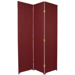 Oriental Furniture 6' Tall Woven Fiber Room Divider Special Edition 3 Panel -Baxton Studio Shop GUEST ad75c7b6 65e0 422d 951e 9777e200e7d6