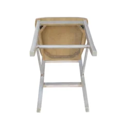 X Back Stool Washed Gray/Taupe - International Concepts -Baxton Studio Shop GUEST ad85794b 3c0a 482e bb28 dd91999e8c9b