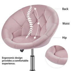 Yaheetech Swivel Tufted Height Adjustable Barrel Chair Accent Chair -Baxton Studio Shop GUEST ad878824 2a3c 48ae 9250 94997d26c9b9