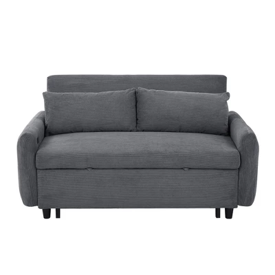 TiramisuBest 57.48" Pull-out Sofa Bed Convertible Couch 2 Seat Loveseat Sofa Modern Sleeper Sofa With 2 Throw Pillows And USB Ports 10 TiramisuBest 57.48" Pull-out Sofa Bed Convertible Couch 2 Seat Loveseat Sofa Modern Sleeper Sofa With 2 Throw Pillows And USB Ports - Image 10