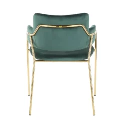 Set Of 2 Napoli Contemporary Chairs Gold/Emerald Green Velvet - LumiSource: Chrome-Plated, Metal Legs, Floor Protectors -Baxton Studio Shop GUEST adcaebe0 28b0 4aea 819f 329619fd050e