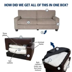 61" Palisades Loveseat – Serta -Baxton Studio Shop GUEST ae29d1be 91d9 402c 8a75 2fb302b07a70