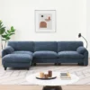 4/6 Seat Modular Sectional Sofa Couch Set, Upholstered Sofa Chair With USB Ports, Phone Holder And 2 Side Pockets -ModernLuxe