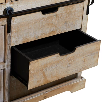 Farmhouse 5 Drawer Cabinet Brown - Olivia & May 12 Farmhouse 5 Drawer Cabinet Brown - Olivia & May - Image 12