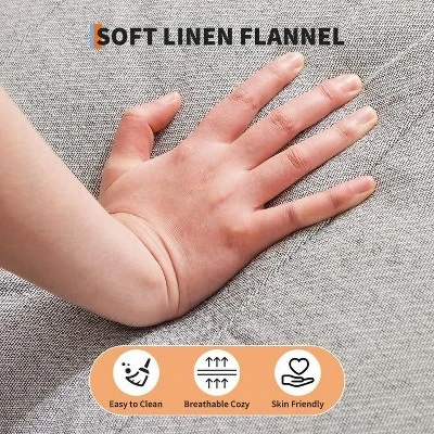 Gaomon Double Sofa Bed, 3-Position Adjustable Recliner Sofa, Modern Recliner With Legs, Off-The-Floor Design For Easy Cleaning 5 Gaomon Double Sofa Bed, 3-Position Adjustable Recliner Sofa, Modern Recliner With Legs, Off-The-Floor Design For Easy Cleaning - Image 5