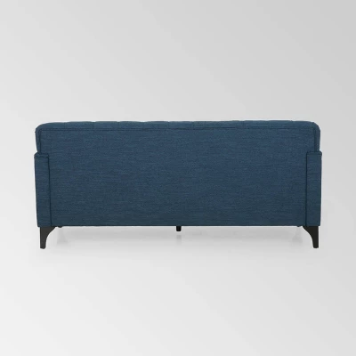 Postwick Contemporary Tufted Sofa Navy Blue - Christopher Knight Home 4 Postwick Contemporary Tufted Sofa Navy Blue - Christopher Knight Home - Image 4