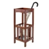 Rex Umbrella Stand With Metal Tray Walnut/Metal - Winsome