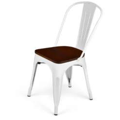 Costway Set Of 4 Tolix Style Metal Dining Side Chair Wood Seat Stackable Cafe Bistro 17 Costway Set Of 4 Tolix Style Metal Dining Side Chair Wood Seat Stackable Cafe Bistro -Baxton Studio Shop GUEST af70b0a1 29f1 4476 9626 804fa83a4fed