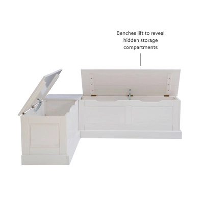 Tobin Backless Corner Breakfast Nook - Linon 13 Tobin Backless Corner Breakfast Nook - Linon - Image 13