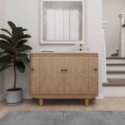 Traditional Carved Wood Curved Cabinet Brown - Olivia & May 32 Traditional Carved Wood Curved Cabinet Brown - Olivia & May -Baxton Studio Shop GUEST afa6a1c5 a638 45a7 a1de 95419ce4284a