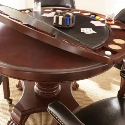 Tournament Dining And Game Table Black - Steve Silver Co.