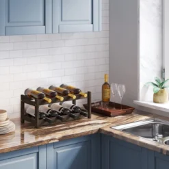 Itopfox Freestanding 2-Tier Bamboo Wine Rack For 8 Bottles, Countertop Cabinet Holder, Storage Shelf For Bar, Pantry, Wine Cellar, Basement 10 Itopfox Freestanding 2-Tier Bamboo Wine Rack For 8 Bottles, Countertop Cabinet Holder, Storage Shelf For Bar, Pantry, Wine Cellar, Basement -Baxton Studio Shop GUEST afd7d0f4 7a6e 4321 b39c 4d09649d40d4