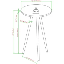 Modern Glam 3 Leg Round Side Table - Saracina Home -Baxton Studio Shop GUEST b0240f86 31b9 4922 91c0 26a1ecfd91f4