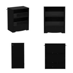 Famapy Black Wine Cabinet With A Two - Layer Semi - Open Structure. 13 Famapy Black Wine Cabinet With A Two - Layer Semi - Open Structure. -Baxton Studio Shop GUEST b02fad06 b5a5 46c9 803b 9791c63b4f83