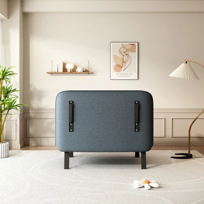 39″ Convertible Chair Bed, Tri-Fold Sofa Bed With Adjustable Backrest & Pillow, With Sturdy Iron Frame For Home & Office, Comfortable Sleeper Chair 6 39″ Convertible Chair Bed, Tri-Fold Sofa Bed With Adjustable Backrest & Pillow, With Sturdy Iron Frame For Home & Office, Comfortable Sleeper Chair - Image 6