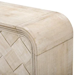 Elegant Console Table With Woven Wood Slats And Solid Wood Veneer, Versatile Entryway Table Sofa Table For Hallway, Living Room - ModernLuxe -Baxton Studio Shop GUEST b04eb09d 4427 41f4 b3d3 084c00251406