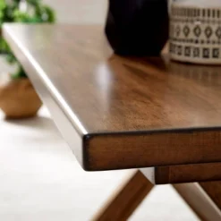 Sedona Rectangular Trestle Dining Table Toffee - Home Styles