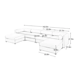 Modular Sectional Sofa With Storage, Extra Large U Shaped Sectional Couch For Living Room, Convertible Modular Sofa Couch With Storage Ottoman 18 Modular Sectional Sofa With Storage, Extra Large U Shaped Sectional Couch For Living Room, Convertible Modular Sofa Couch With Storage Ottoman -Baxton Studio Shop GUEST b07b9fec fb33 4eaa 87f1 8b22fbb26ac9