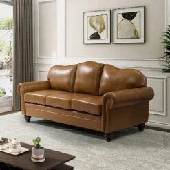 Gracia 81" Transitional Wide Sofa With Removable Cushions And Nailhead Trim For Living Room And Bedroom | ARTFUL LIVING DESIGN