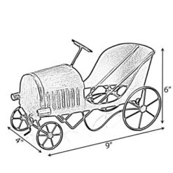 Vintiquewise Metal Figurine Car Shaped Vintage Wine Single Bottle Holder Stand Rack -Baxton Studio Shop GUEST b0c13e73 345b 4f93 bfd3 6de94a46a447